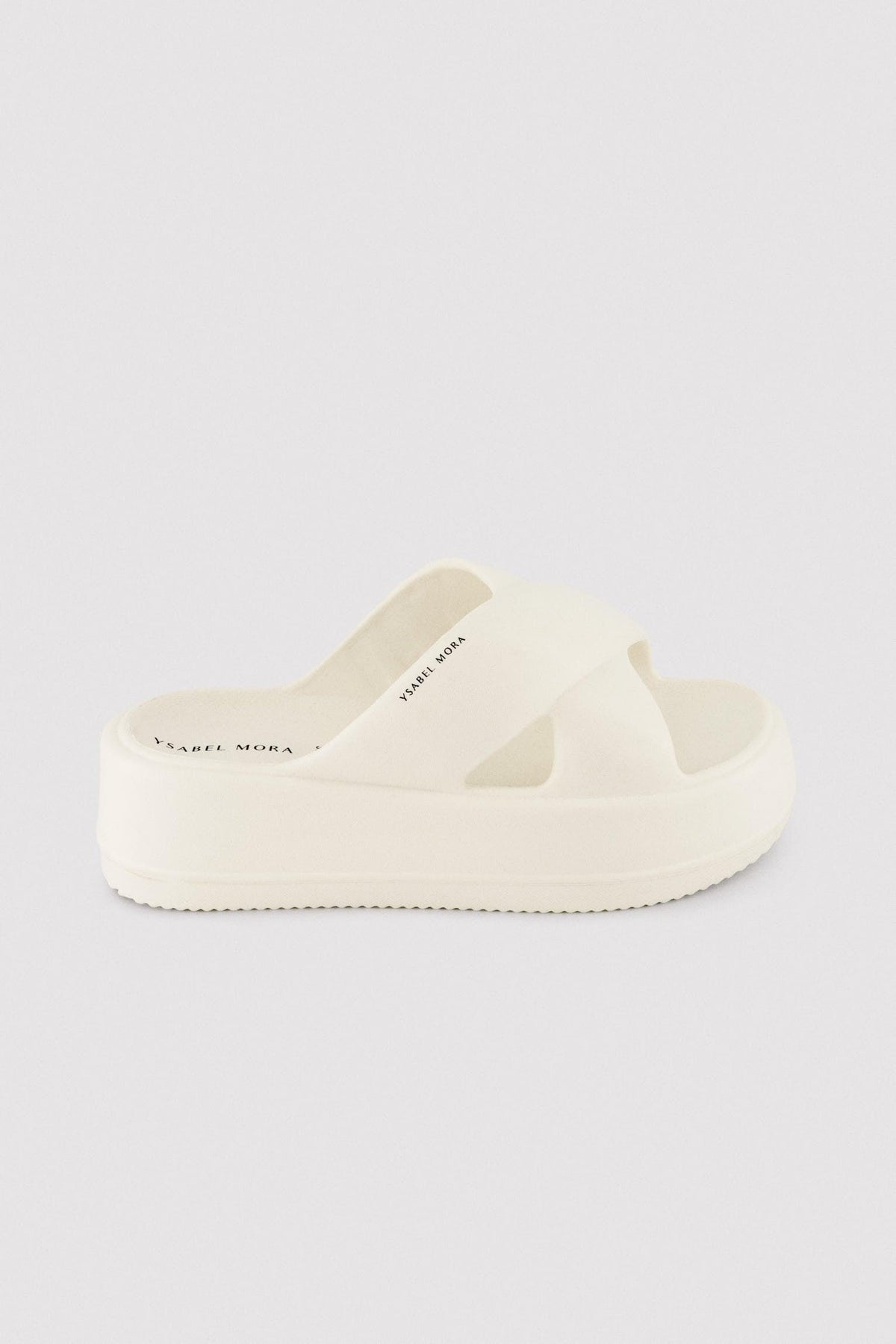 Chanclas de playa con plataforma antiderrapantes ligeras blancas