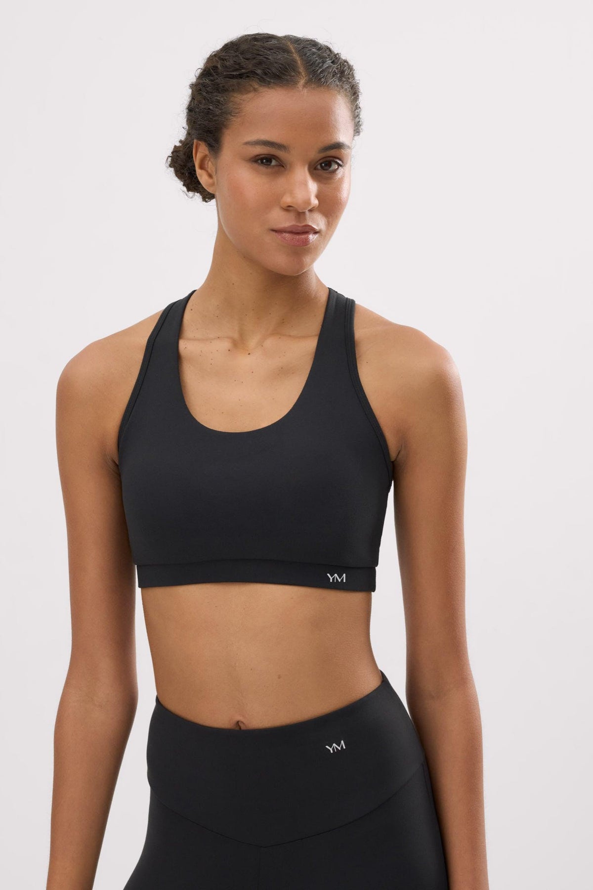 Brasier deportivo con tacto de algodón negro