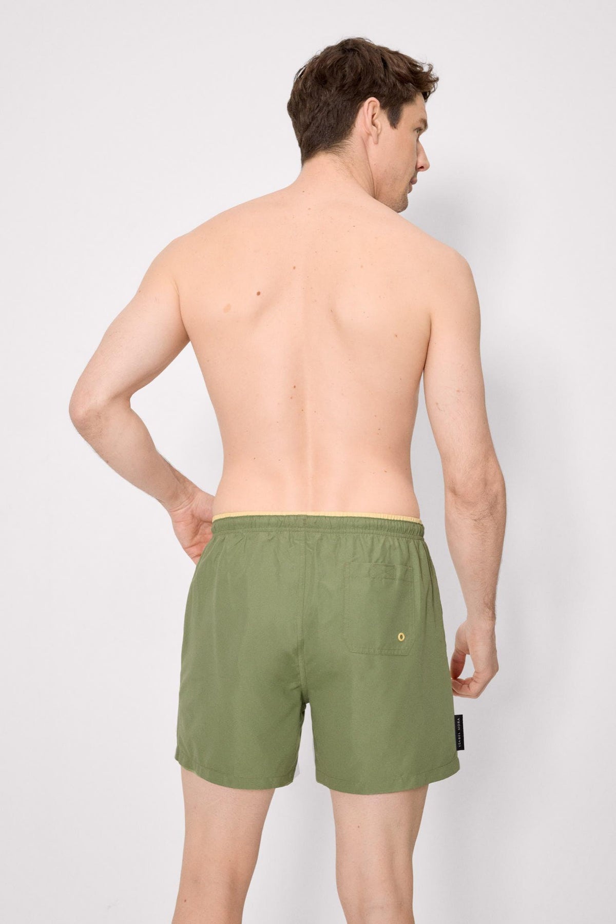 Traje de baño medio básico verde