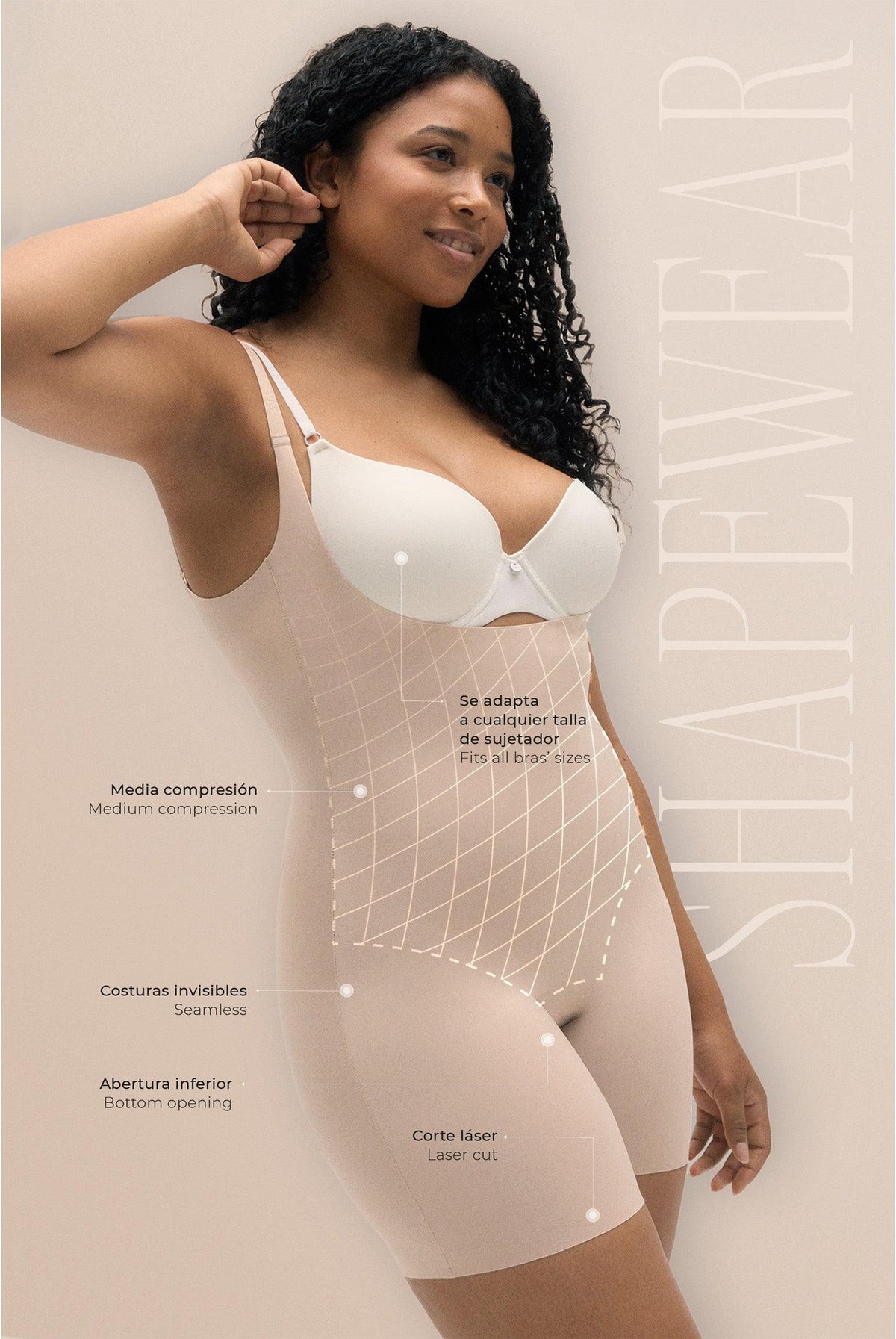 Body-up reductor con abertura acabados invisibles negro