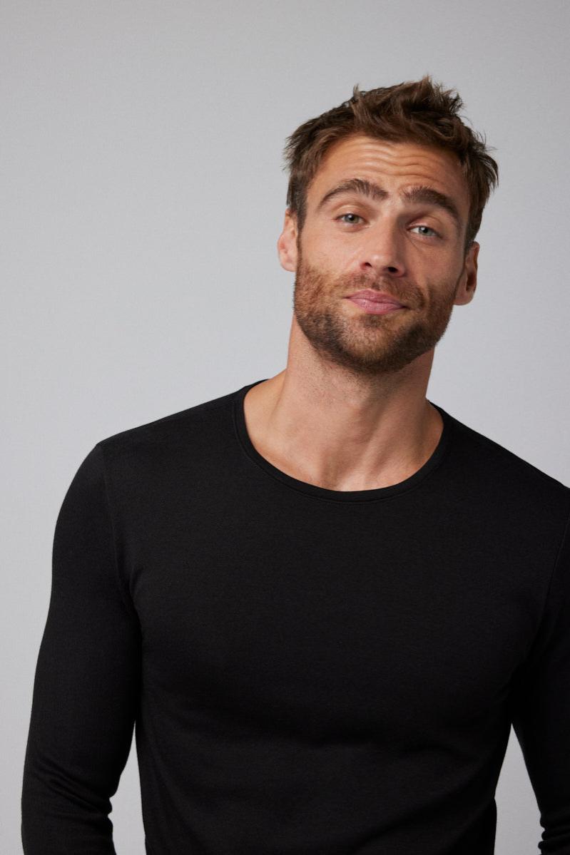 Camiseta térmica de control de temperatura manga larga negro