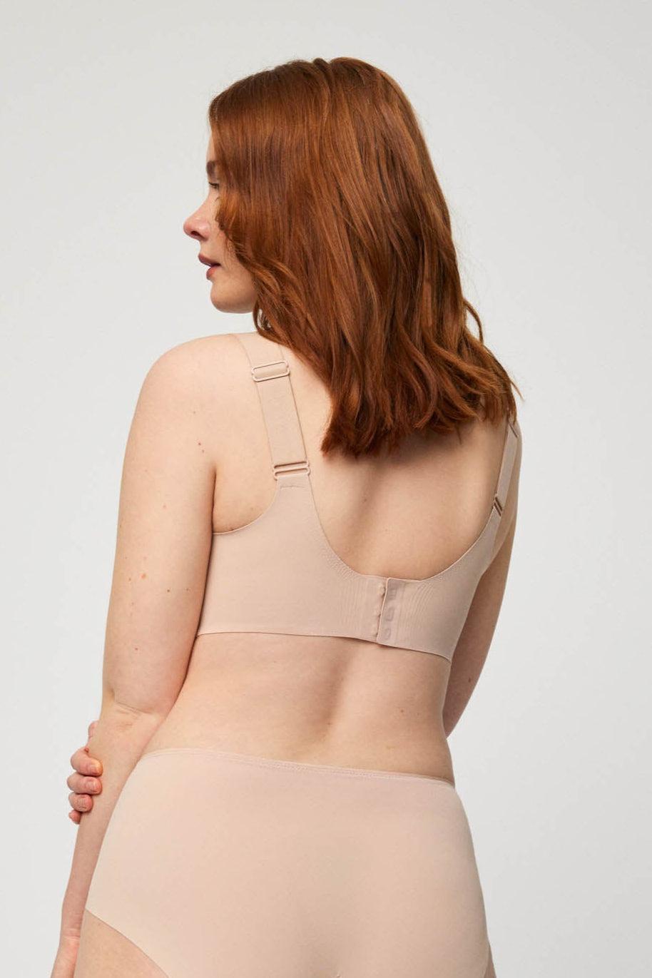 Brasier sin aro con tirantes anchos y push-up ligero nude