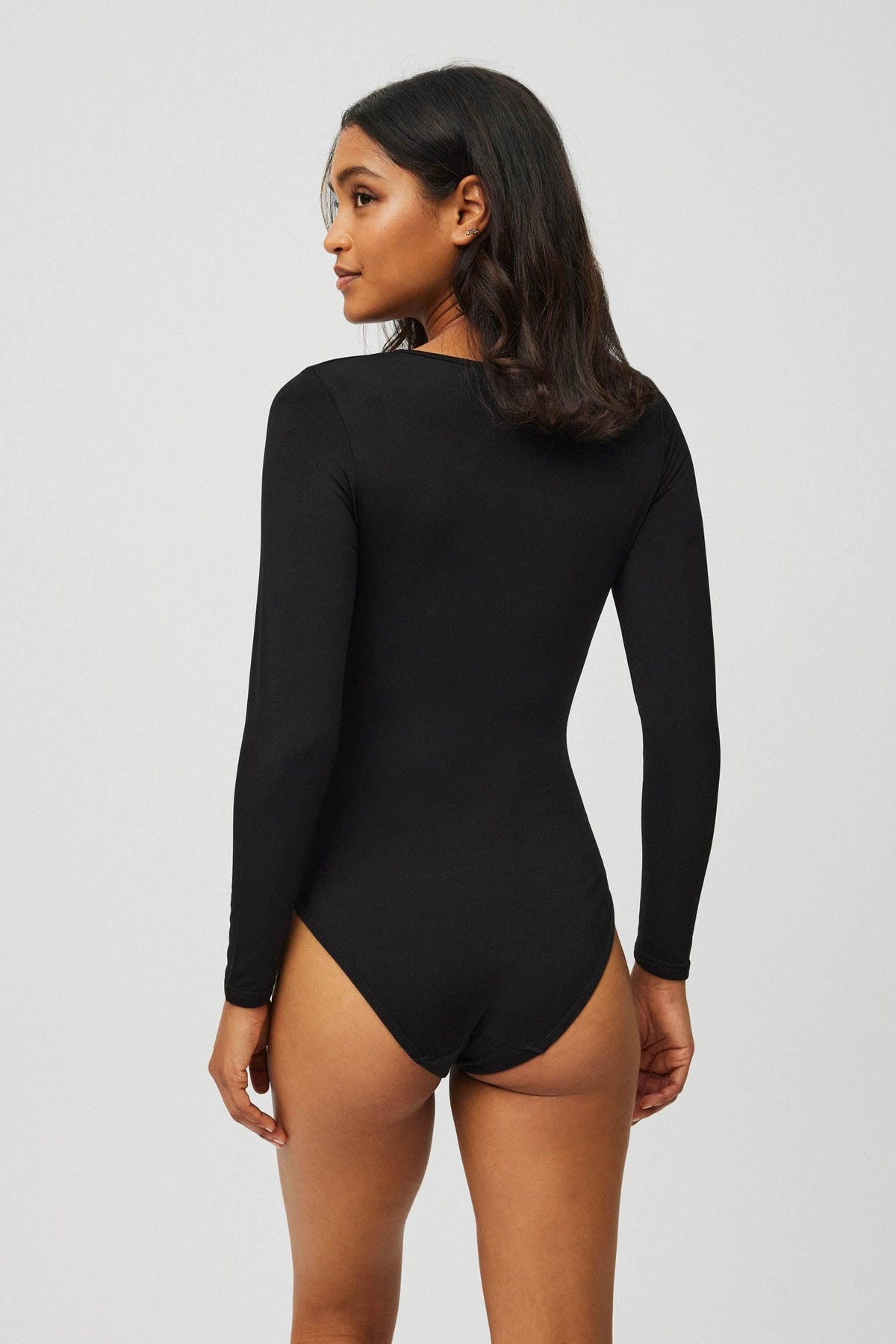 TÉRMICO Body manga larga interior afelpado negro