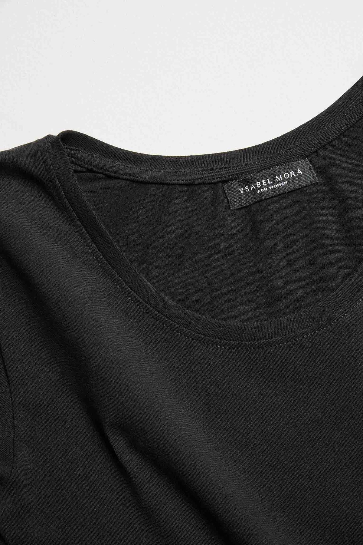 Camiseta interior manga larga algodón negro