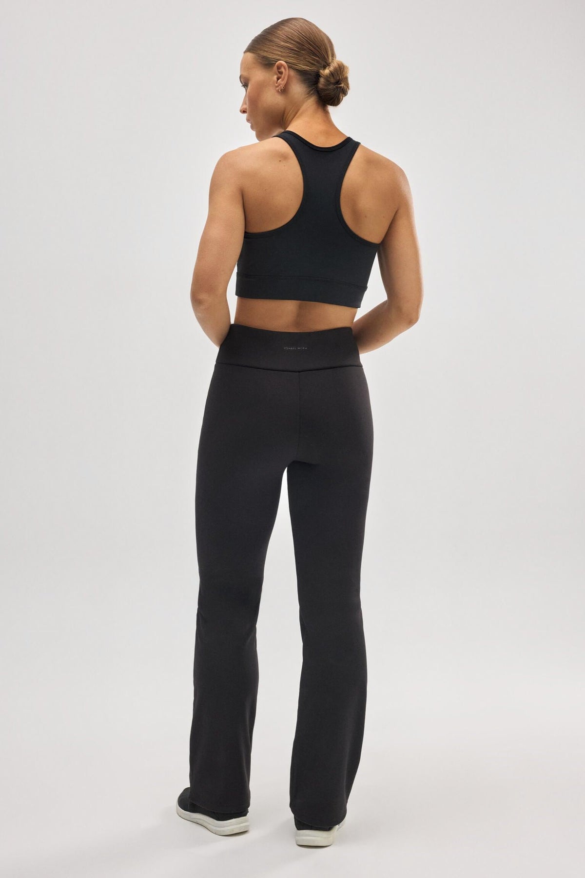 ULTRA TÉRMICO Leggings flare estilo deportivo afelpado polar negro