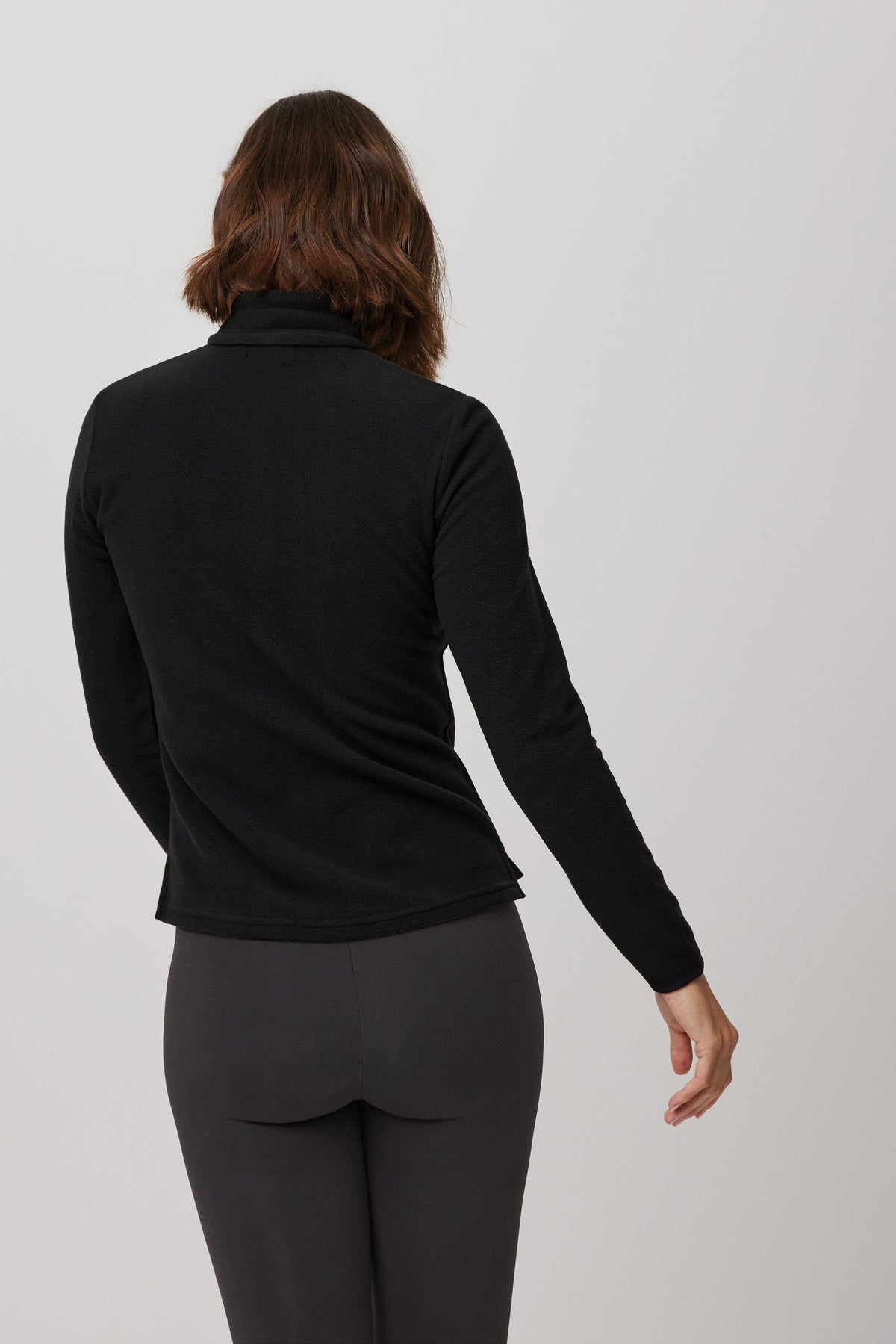 SUPER TÉRMICO Forro polar media cremallera mujer negro