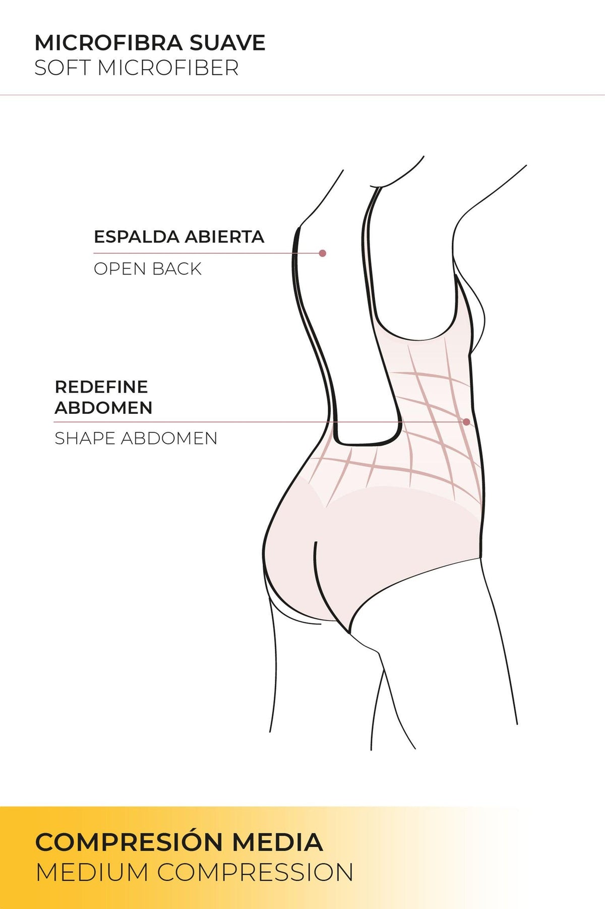Body reductor con aro espalda abierta nude