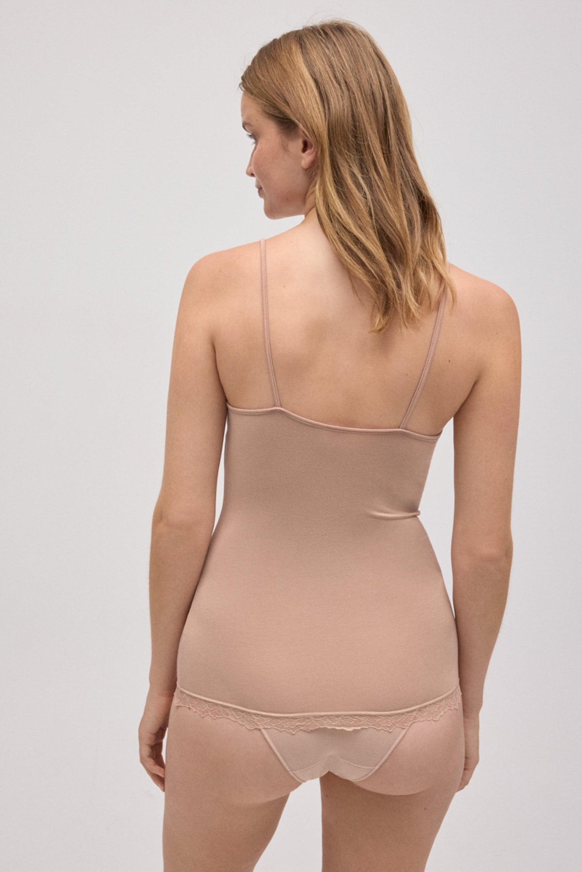Camiseta interior de tirantes de bambú nude
