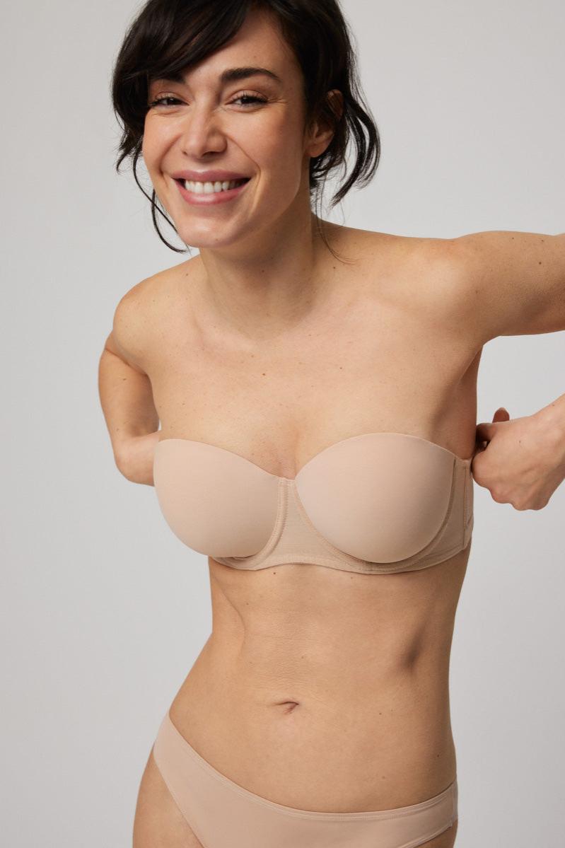 Sujetador sin tirantes multiposición nude