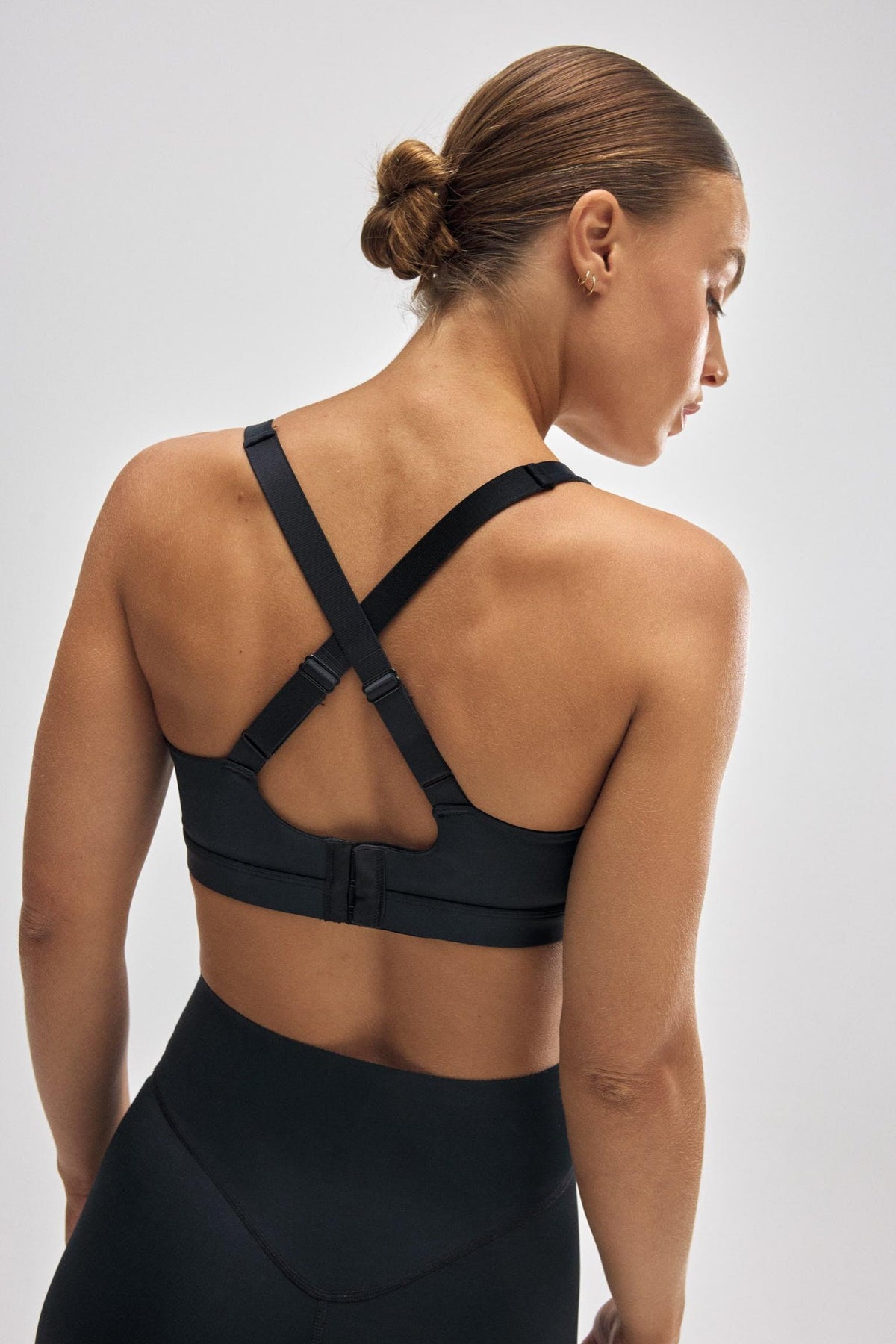 Sujetador deportivo Compressive alto impacto tirantes regulables negro