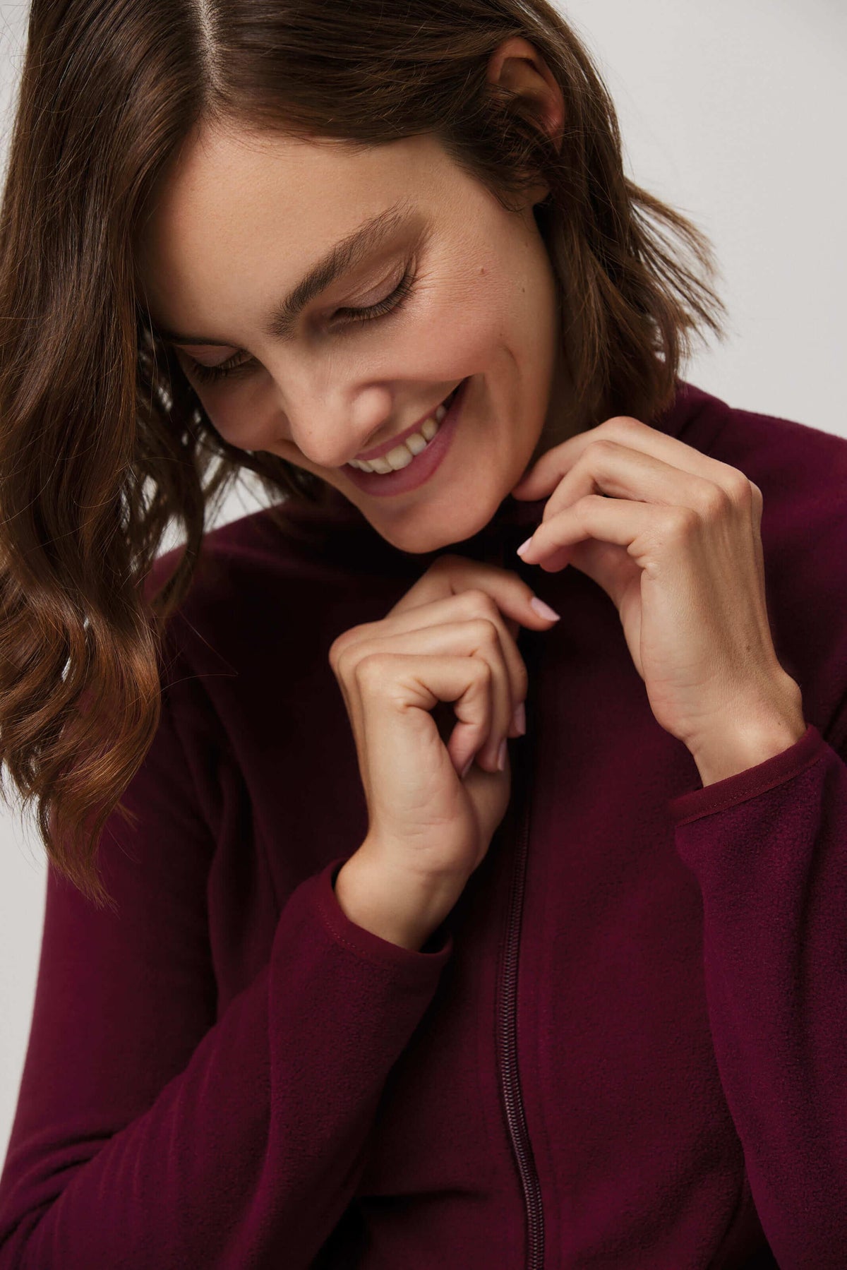 SUPER TÉRMICO Chamarra polar mujer granate