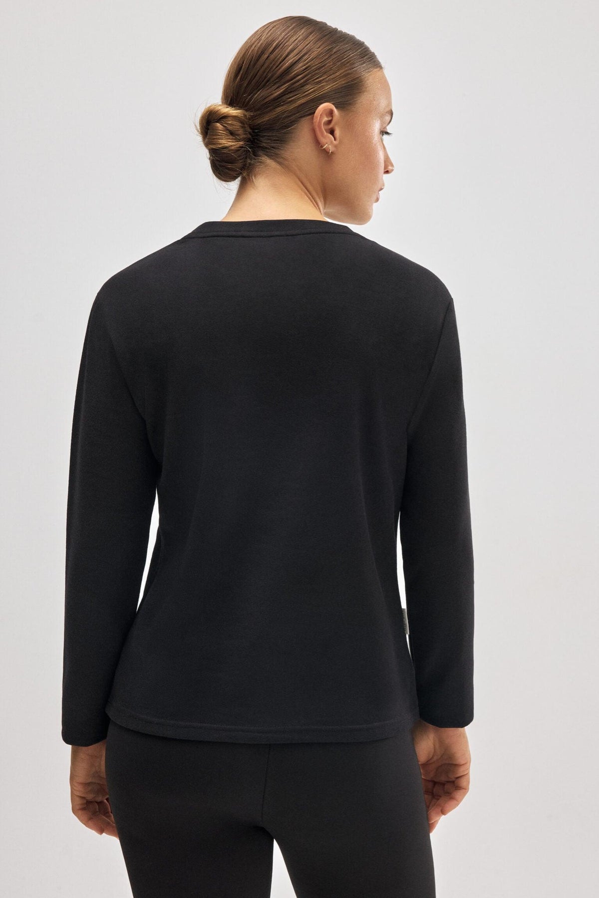 SUPER TÉRMICO Camiseta deportiva afelpada con lana negro