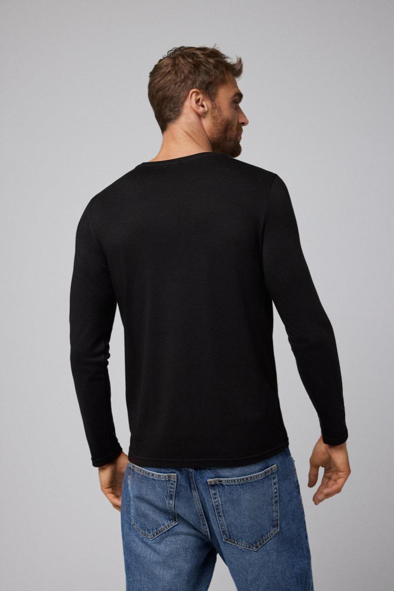 Camiseta térmica de control de temperatura manga larga negro