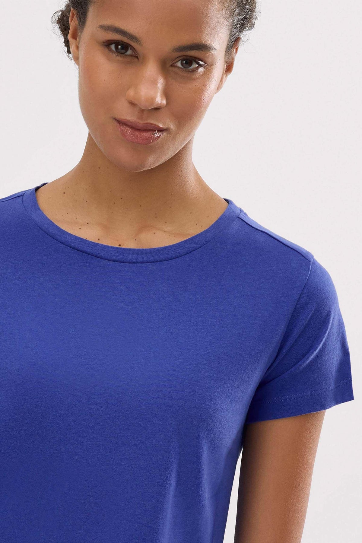 Camiseta de algodón básica estilo deportivo azul