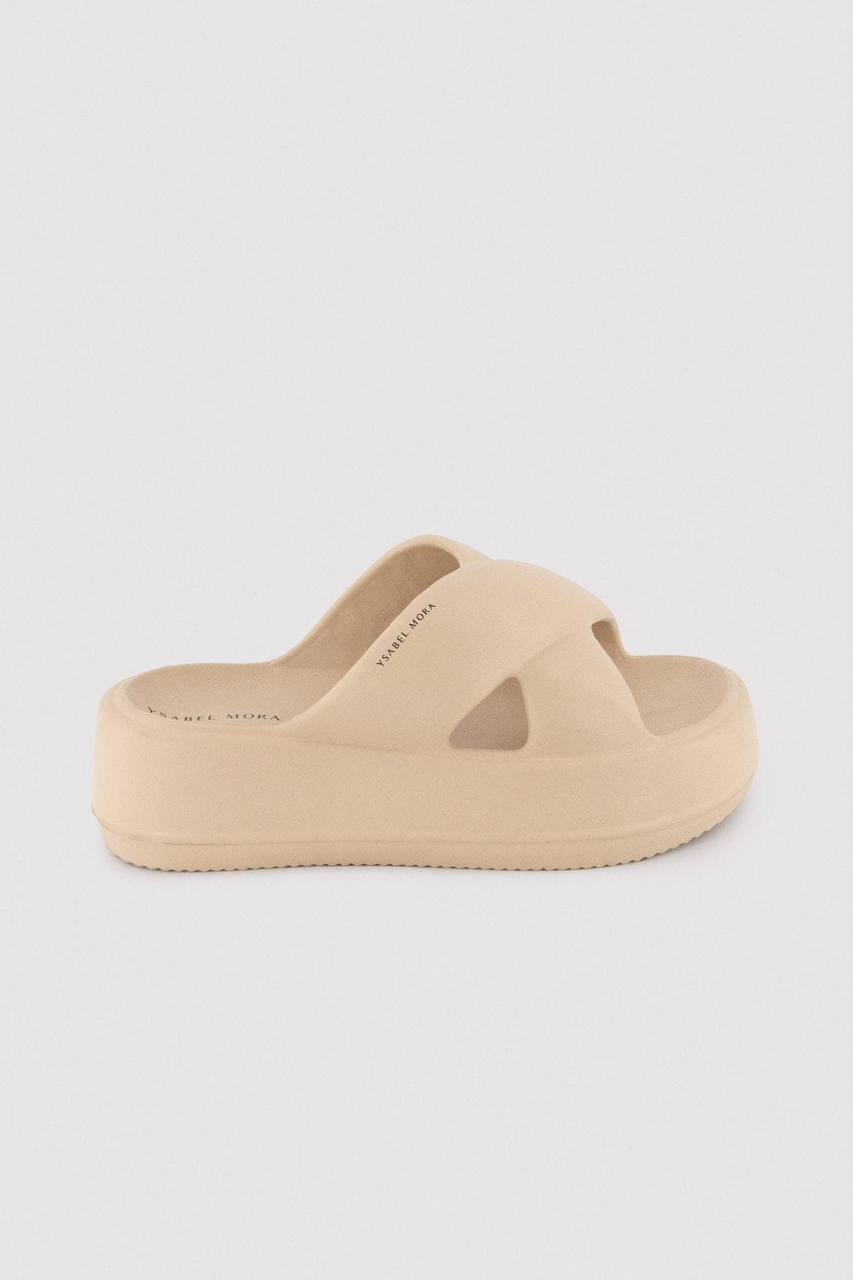 Chanclas de playa con plataforma antiderrapantes ligeras beige