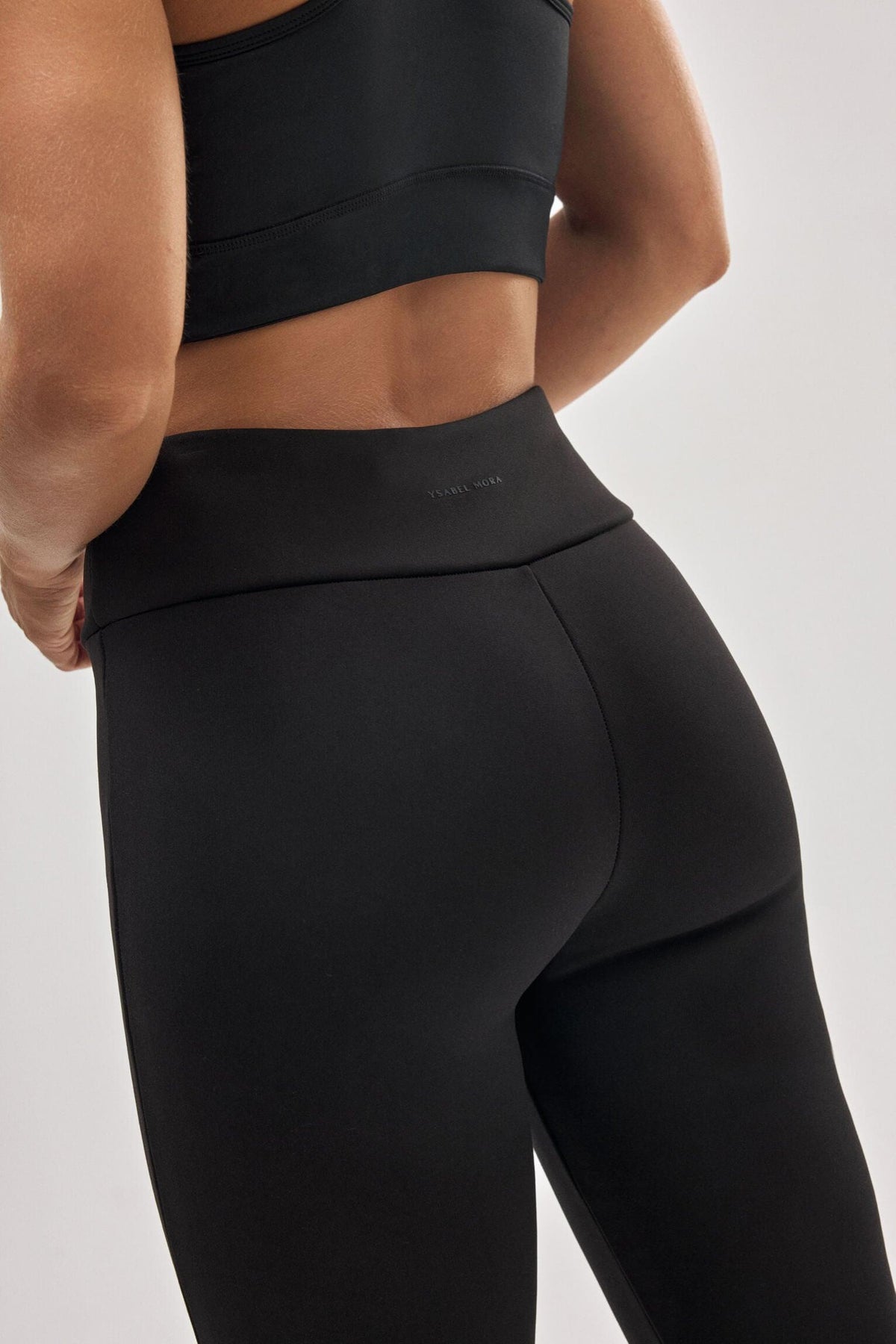 ULTRA TÉRMICO Leggings flare estilo deportivo afelpado polar negro