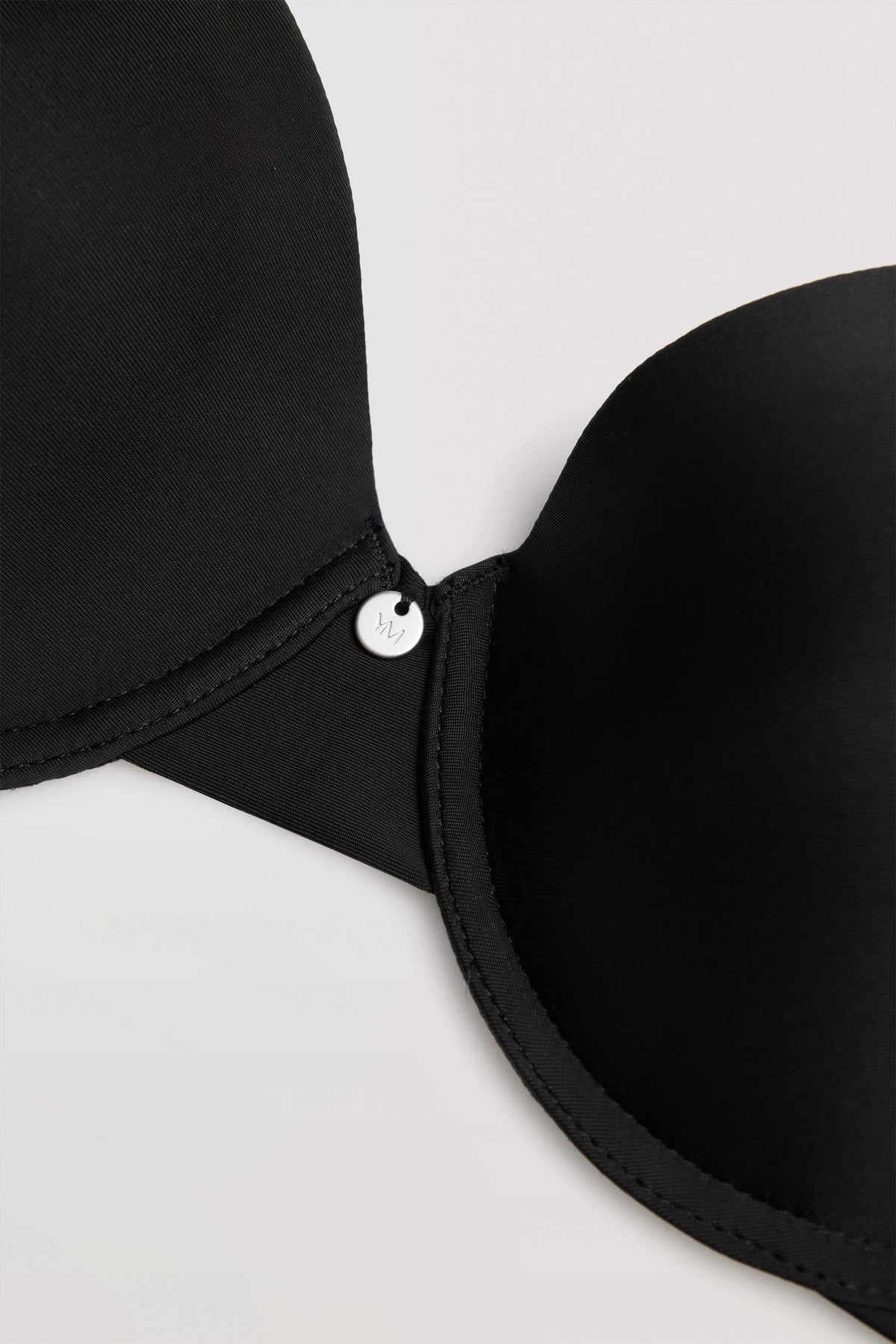 Sujetador con aro con relleno con cierre ancho negro