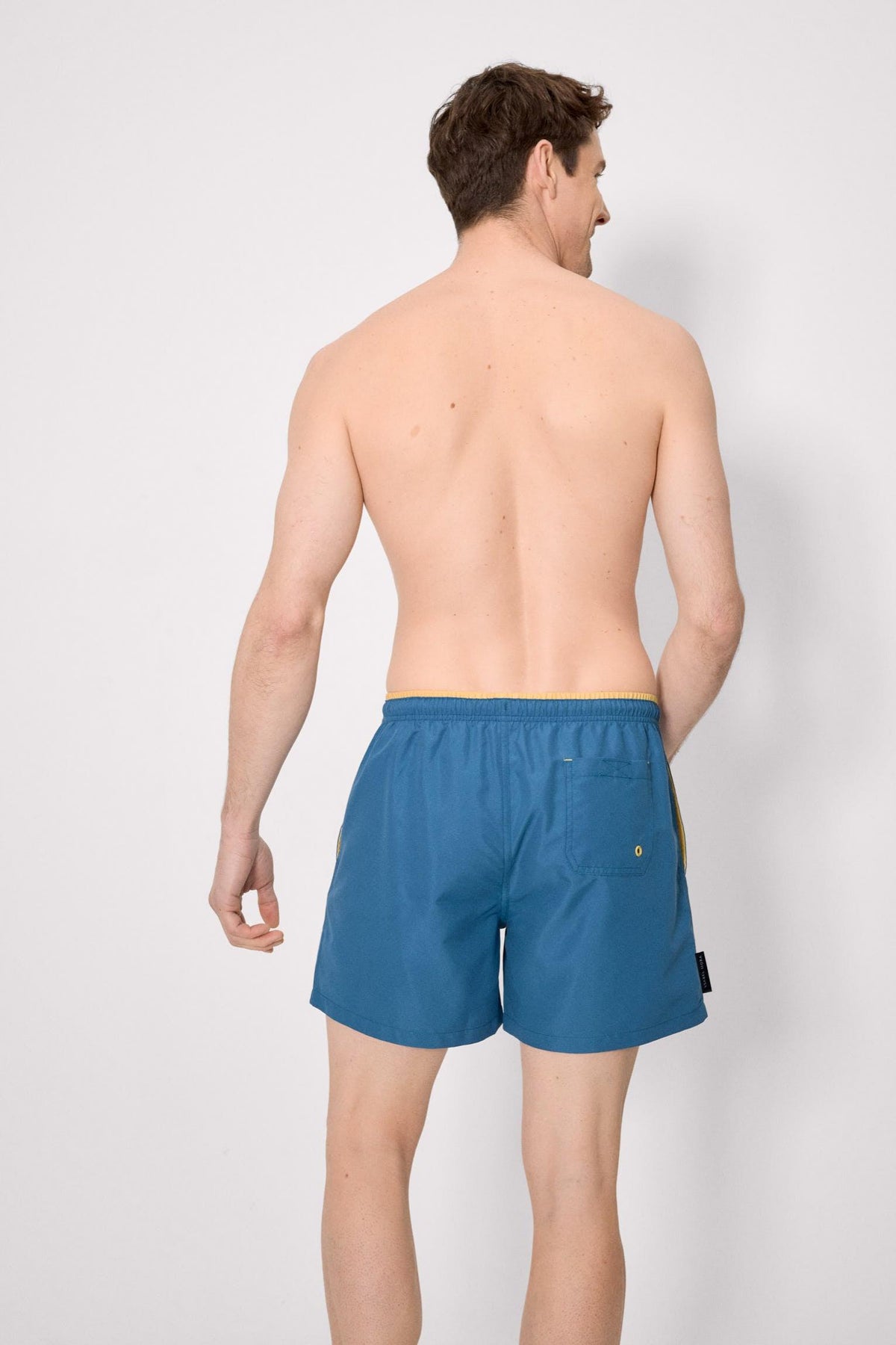 Traje de baño básico medio azul