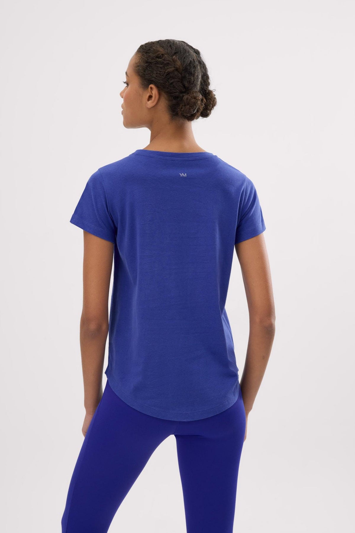 Camiseta de algodón básica estilo deportivo azul