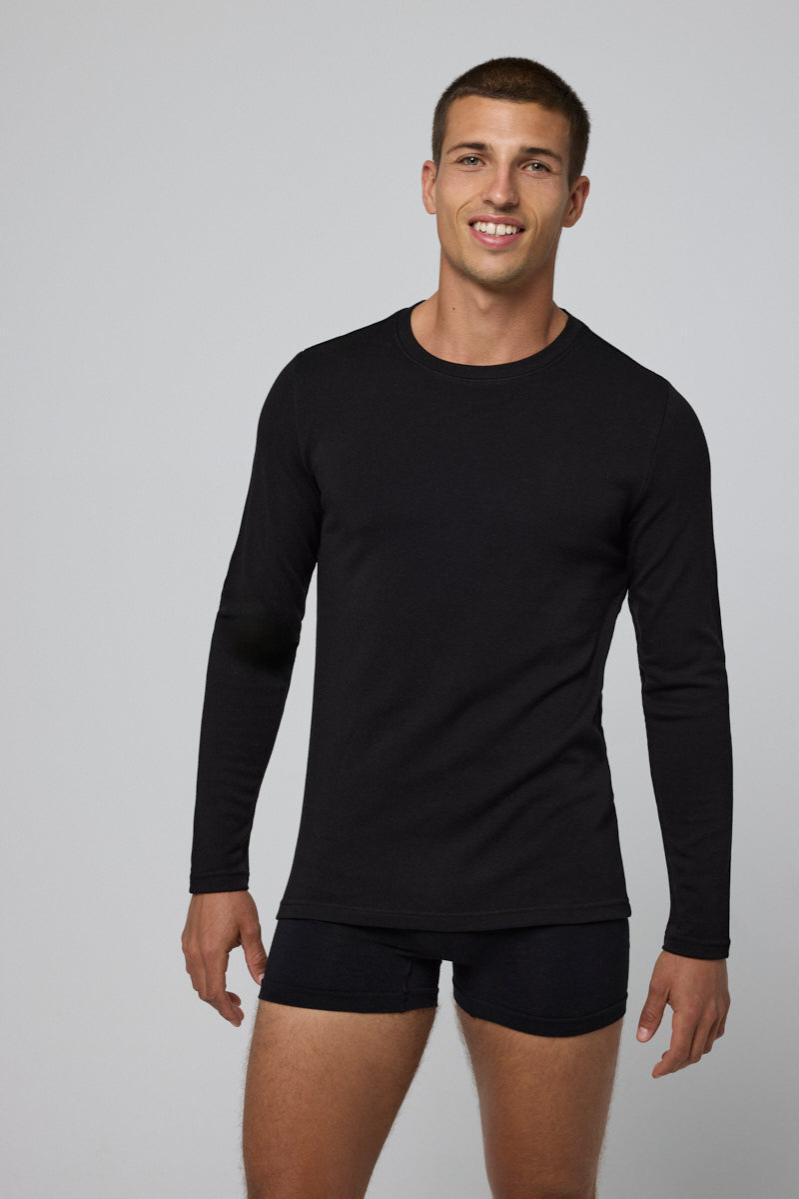 Camiseta térmica de control de temperatura manga larga negro